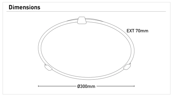 Ceiling light Astro 1LT 30cm E27